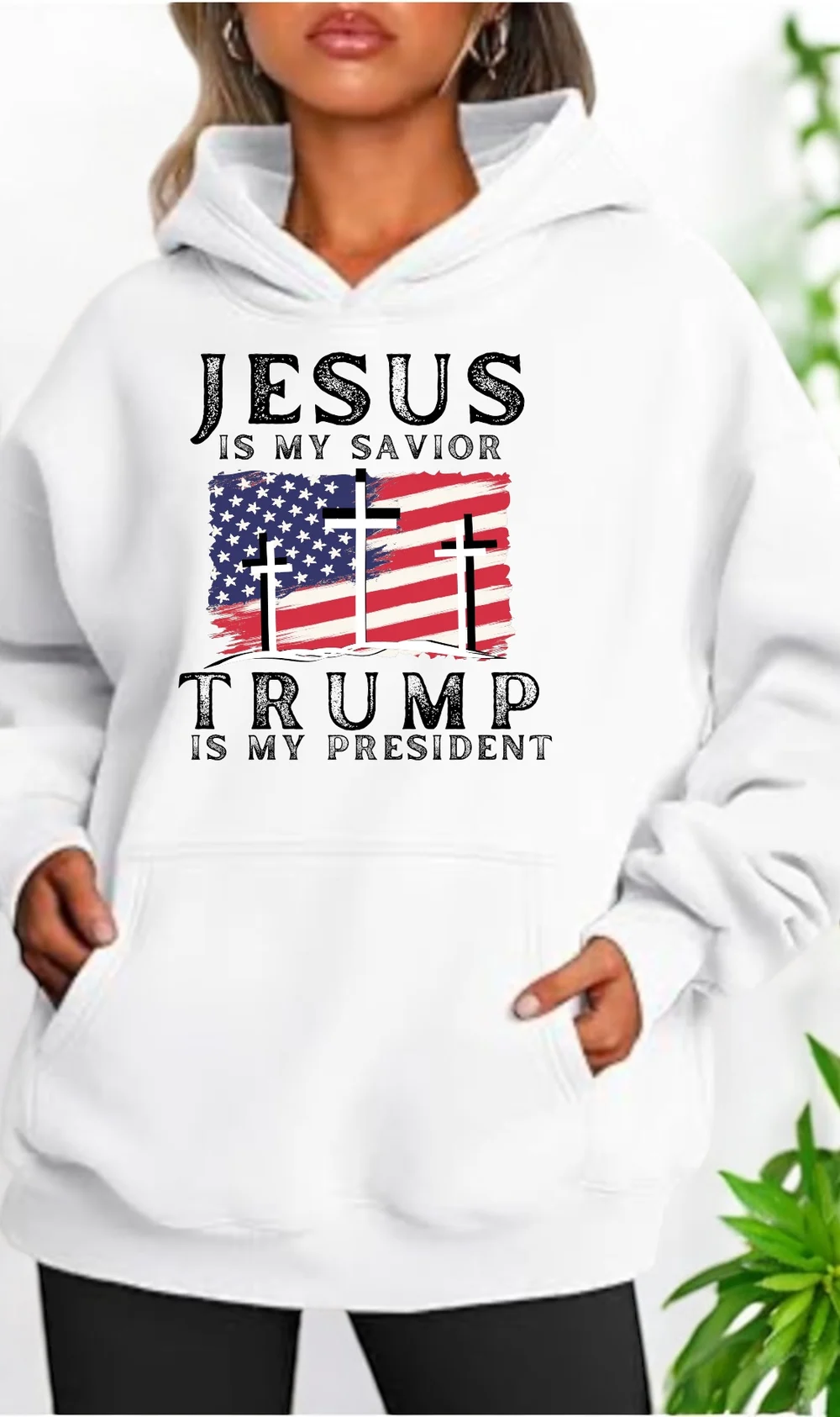 Jesus is my Savior Trump is my president Hoodie