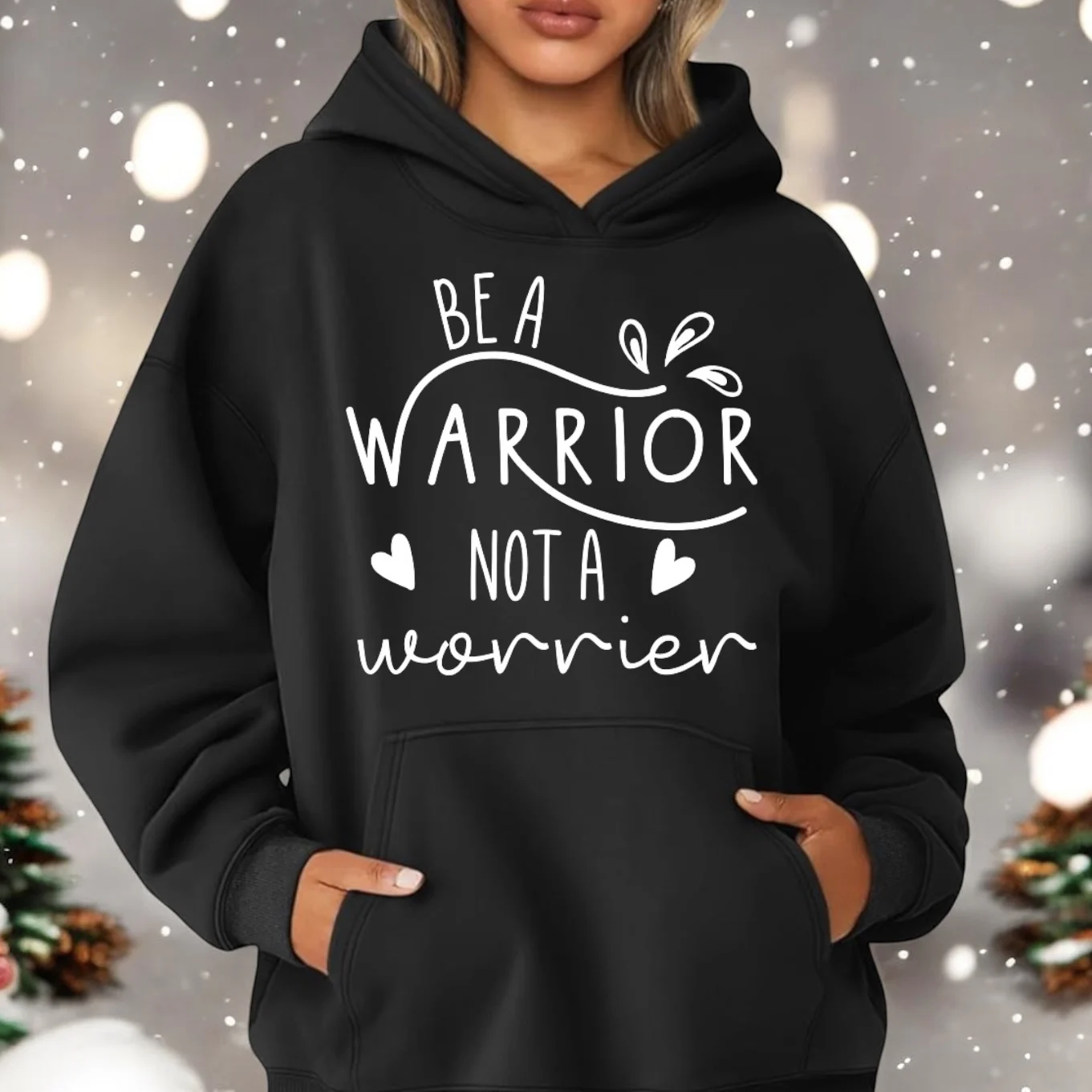 BE A WARRIOR NOT A WORRIER Hoodie - Image 2