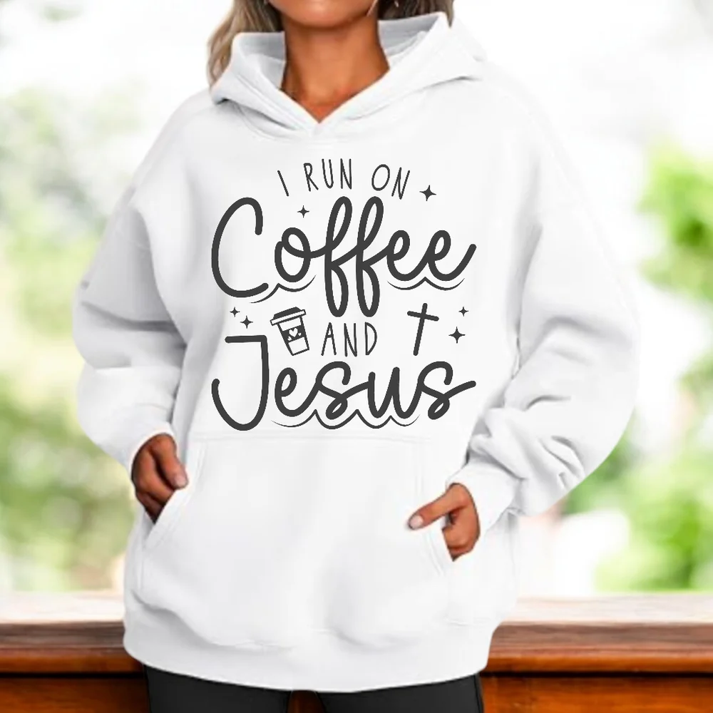 I RUN OF COFFEE AND JESUS Hoodie