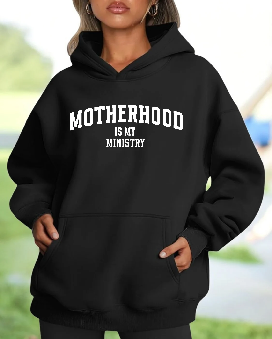 MOTHERHOOD IS MY MINISTRY Hoodie - Image 2